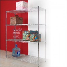 리빙큐큐 와이드메탈랙 다용도선반 1200 4단