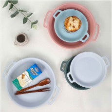 리빙큐큐 플레이팅 디저트 손잡이 앞접시 4p